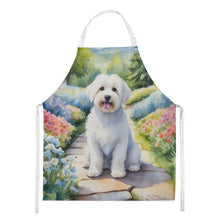 Load image into Gallery viewer, Coton de Tulear Spring Path Apron – Artist-Designed Kitchen, BBQ &amp; Craft Apron
