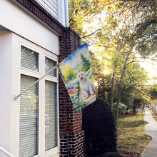 Load image into Gallery viewer, Coton de Tulear Spring Path House Flag