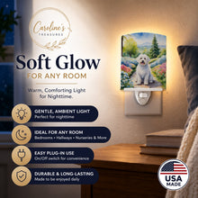Load image into Gallery viewer, Coton de Tulear Spring Path Ceramic Night Light Compact, UL-Certified, Ideal for Bedroom, Bathroom, Nursery, Hallway, Kitchen, 6x4x3, Multicolor