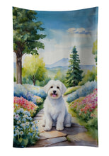Load image into Gallery viewer, Coton de Tulear Spring Path Kitchen Towel