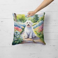 Load image into Gallery viewer, Coton de Tulear Spring Path Throw Pillow