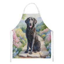 Load image into Gallery viewer, Curly-Coated Retriever Spring Path Apron – Artist-Designed Kitchen, BBQ &amp; Craft Apron