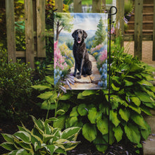 Load image into Gallery viewer, Curly-Coated Retriever Spring Path Garden Flag  – Dog-Themed Floral Outdoor Decor