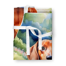 Load image into Gallery viewer, Dachshund Spring Path Apron – Artist-Designed Kitchen, BBQ &amp; Craft Apron