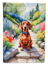 Load image into Gallery viewer, Dachshund Spring Path House Flag
