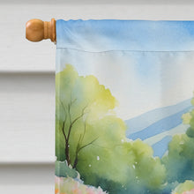 Load image into Gallery viewer, Dachshund Spring Path House Flag