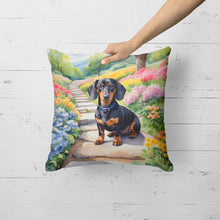Load image into Gallery viewer, Dachshund Spring Path Throw Pillow