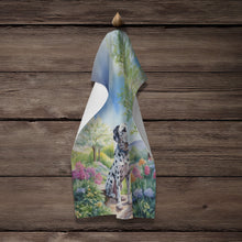 Load image into Gallery viewer, Dalmatian Spring Path Kitchen Towel