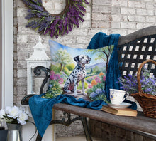 Load image into Gallery viewer, Dalmatian Spring Path Throw Pillow