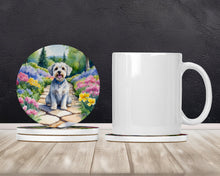 Load image into Gallery viewer, Dandie Dinmont Terrier Spring Path Large Sandstone Coasters Pack of 4
