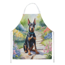Load image into Gallery viewer, Doberman Pinscher Spring Path Apron – Artist-Designed Kitchen, BBQ &amp; Craft Apron