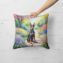Load image into Gallery viewer, Doberman Pinscher Spring Path Throw Pillow