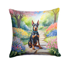 Load image into Gallery viewer, Doberman Pinscher Spring Path Throw Pillow