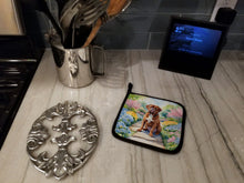 Load image into Gallery viewer, Dogue de Bordeaux Spring Path Pot Holders - Set of 2 Decorative Kitchen Helpers | Made in the USA