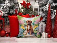 Load image into Gallery viewer, Dogue de Bordeaux Spring Path Throw Pillow - 14x14 Decorative Pillow – Art for Your Home &amp; Patio