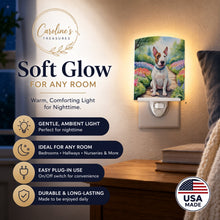 Load image into Gallery viewer, English Bull Terrier Spring Path Ceramic Night Light Compact, UL-Certified, Ideal for Bedroom, Bathroom, Nursery, Hallway, Kitchen, 6x4x3, Multicolor