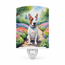 Load image into Gallery viewer, English Bull Terrier Spring Path Ceramic Night Light Compact, UL-Certified, Ideal for Bedroom, Bathroom, Nursery, Hallway, Kitchen, 6x4x3, Multicolor