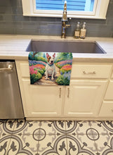 Load image into Gallery viewer, English Bull Terrier Spring Path Kitchen Towel