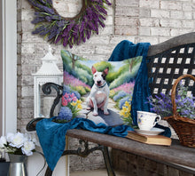 Load image into Gallery viewer, English Bull Terrier Spring Path Throw Pillow