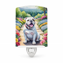 Load image into Gallery viewer, English Bulldog Spring Path Ceramic Night Light Compact, UL-Certified, Ideal for Bedroom, Bathroom, Nursery, Hallway, Kitchen, 6x4x3, Multicolor