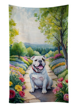Load image into Gallery viewer, English Bulldog Spring Path Kitchen Towel