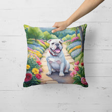 Load image into Gallery viewer, English Bulldog Spring Path Throw Pillow