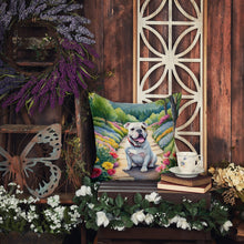 Load image into Gallery viewer, English Bulldog Spring Path Throw Pillow