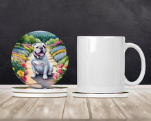 Load image into Gallery viewer, English Bulldog Spring Path Large Sandstone Coasters Pack of 4
