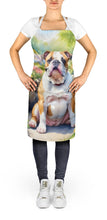 Load image into Gallery viewer, English Bulldog Spring Path Apron – Artist-Designed Kitchen, BBQ &amp; Craft Apron