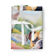Load image into Gallery viewer, English Bulldog Spring Path Apron – Artist-Designed Kitchen, BBQ &amp; Craft Apron