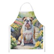 Load image into Gallery viewer, English Bulldog Spring Path Apron – Artist-Designed Kitchen, BBQ &amp; Craft Apron