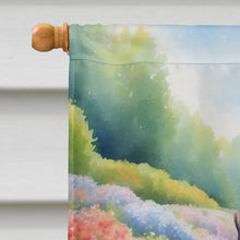 Load image into Gallery viewer, English Bulldog Spring Path House Flag