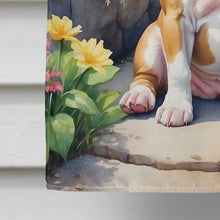Load image into Gallery viewer, English Bulldog Spring Path House Flag