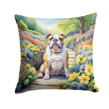 Load image into Gallery viewer, English Bulldog Spring Path Throw Pillow