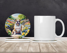 Load image into Gallery viewer, English Bulldog Spring Path Large Sandstone Coasters Pack of 4