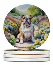 Load image into Gallery viewer, English Bulldog Spring Path Large Sandstone Coasters Pack of 4