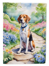 Load image into Gallery viewer, English Foxhound Spring Path House Flag