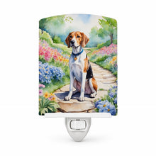 Load image into Gallery viewer, English Foxhound Spring Path Ceramic Night Light Compact, UL-Certified, Ideal for Bedroom, Bathroom, Nursery, Hallway, Kitchen, 6x4x3, Multicolor