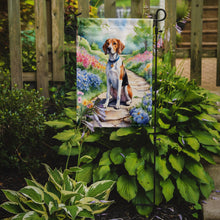 Load image into Gallery viewer, English Foxhound Spring Path Garden Flag  – Dog-Themed Floral Outdoor Decor