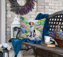 Load image into Gallery viewer, English Foxhound Spring Path Throw Pillow