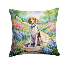 Load image into Gallery viewer, English Foxhound Spring Path Throw Pillow
