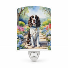 Load image into Gallery viewer, English Springer Spaniel Spring Path Ceramic Night Light Compact, UL-Certified, Ideal for Bedroom, Bathroom, Nursery, Hallway, Kitchen, 6x4x3, Multicolor