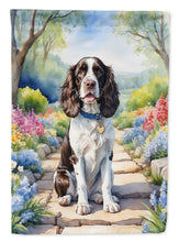 Load image into Gallery viewer, English Springer Spaniel Spring Path Garden Flag  – Dog-Themed Floral Outdoor Decor