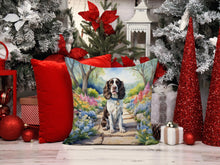 Load image into Gallery viewer, English Springer Spaniel Spring Path Throw Pillow - 14x14 Decorative Pillow – Art for Your Home &amp; Patio