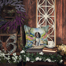 Load image into Gallery viewer, English Springer Spaniel Spring Path Throw Pillow