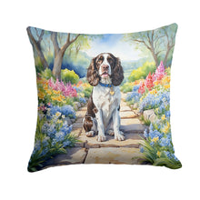 Load image into Gallery viewer, English Springer Spaniel Spring Path Throw Pillow