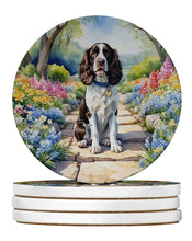 Load image into Gallery viewer, English Springer Spaniel Spring Path Large Sandstone Coasters Pack of 4