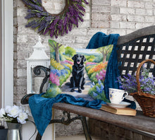 Load image into Gallery viewer, Flat-Coated Retriever Spring Path Throw Pillow