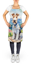 Load image into Gallery viewer, Fox Terrier Spring Path Apron – Artist-Designed Kitchen, BBQ &amp; Craft Apron