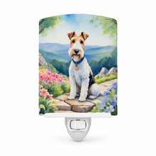 Load image into Gallery viewer, Fox Terrier Spring Path Ceramic Night Light Compact, UL-Certified, Ideal for Bedroom, Bathroom, Nursery, Hallway, Kitchen, 6x4x3, Multicolor